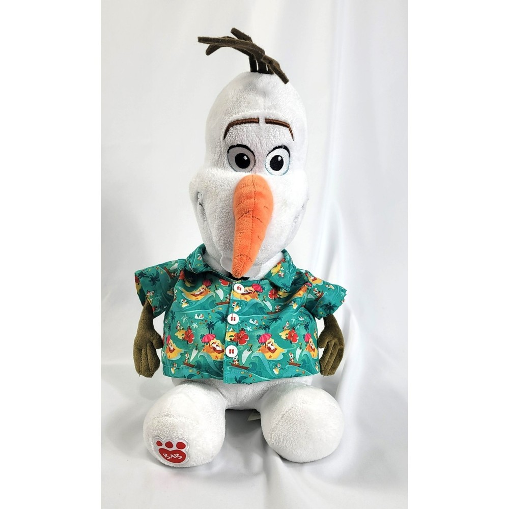 Build A Bear Frozen Olaf plush Hawaiian shirt In Summer 19"